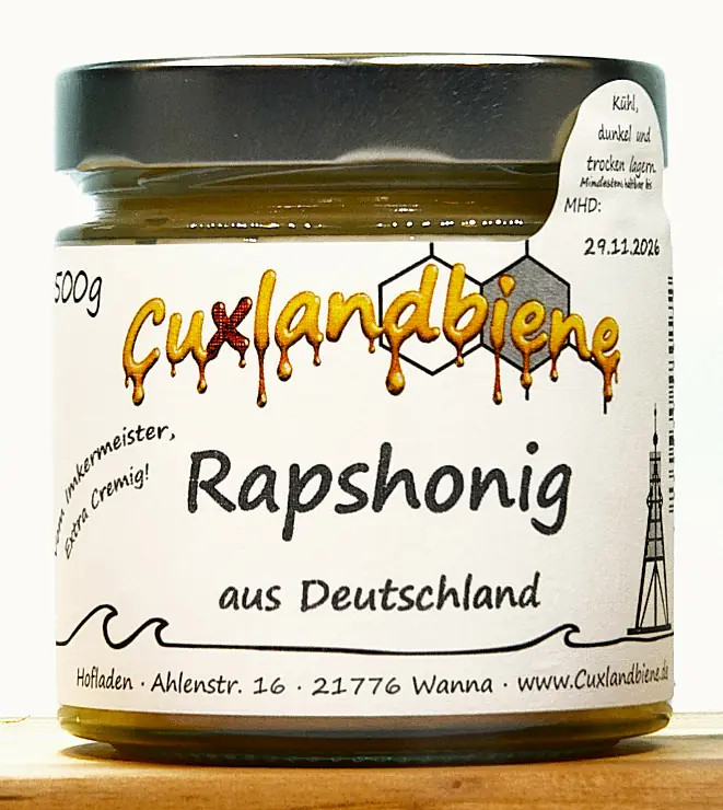 Rapshonig 500g Etikett Ansicht