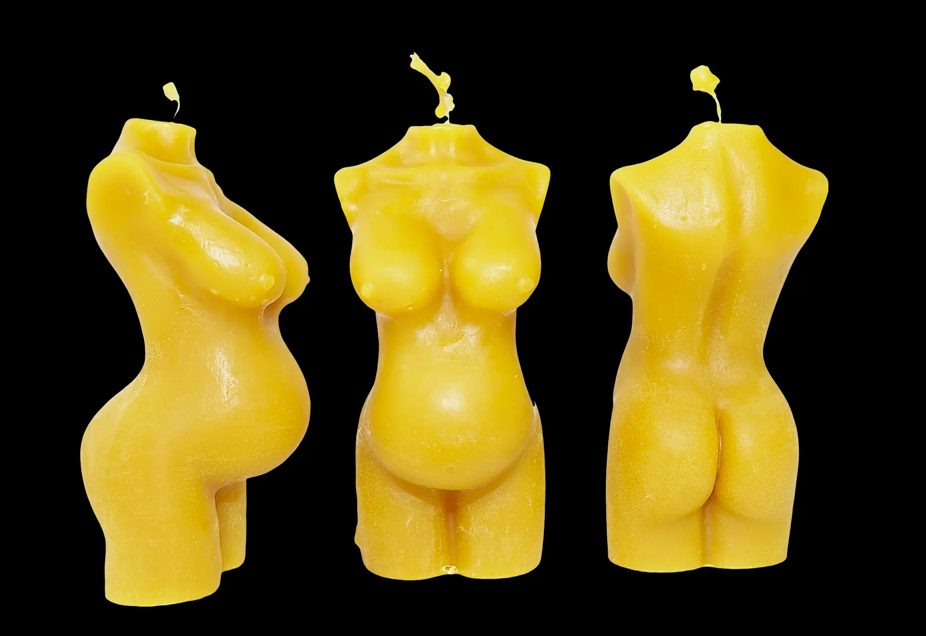 Denise - Gelb - Santa Pauli - Bienenwachskerze(1)