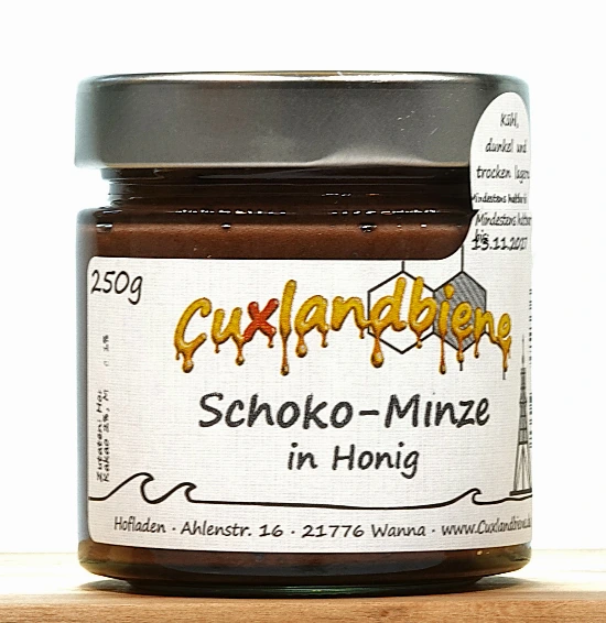 Schoko-Minze in Honig 1