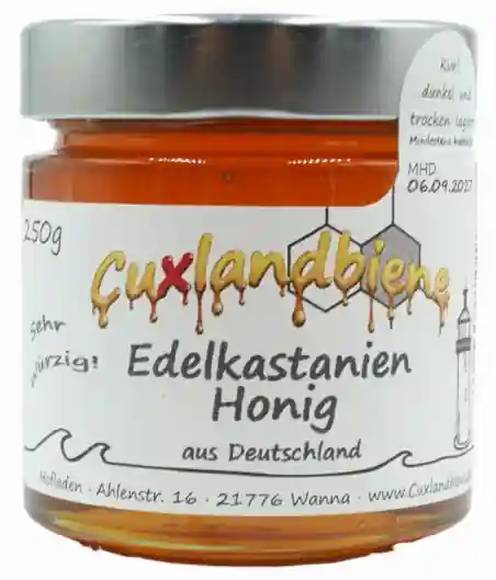 Edelkastanienhonig 250g mit Etikett