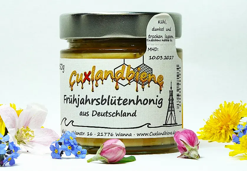Fruehjahrsbluetenhonig 250g mit Blume