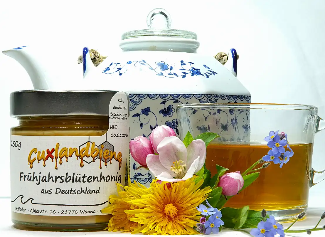 Fruehjahrsbluetenhonig 250g mit Gedeck