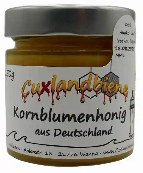 Kornblumenhonig 250g mit Etikett cremig