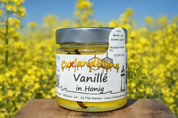 Vanille in Honig (fluessig) - Rapsfeld