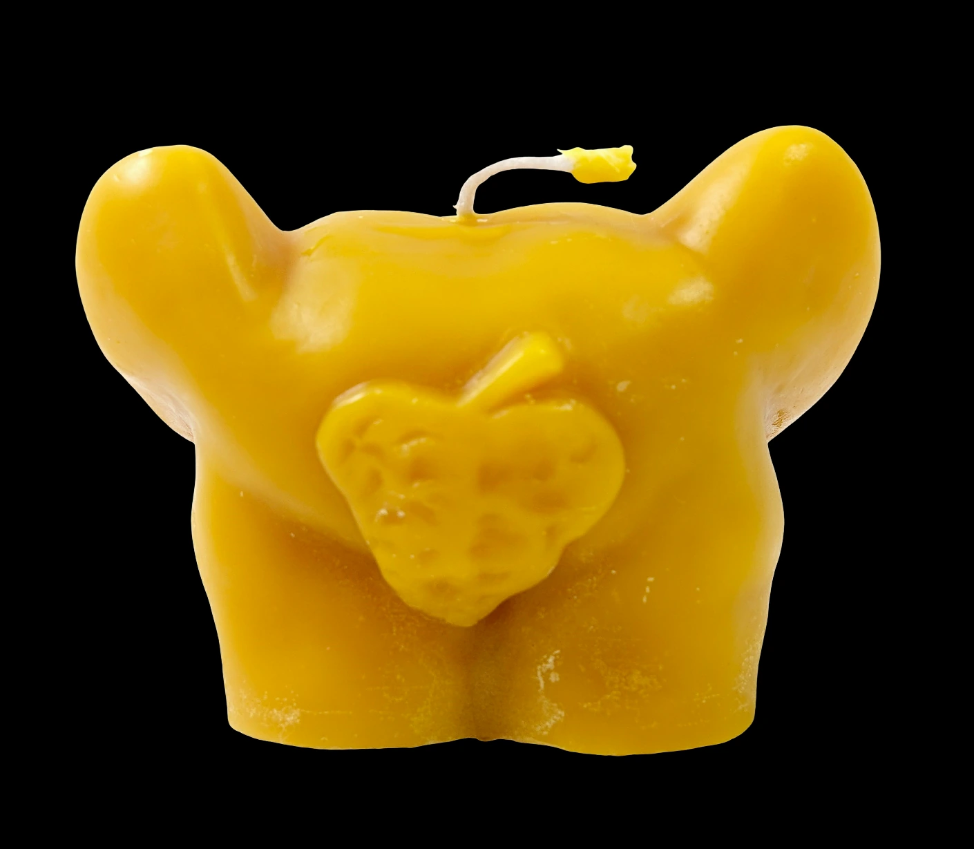 Arsch mit Ohren 3 - Gelb - Santa Pauli - Bienenwachskerze(1)