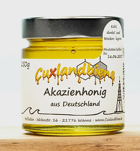 Akazienhonig 250g Etikett Ansicht