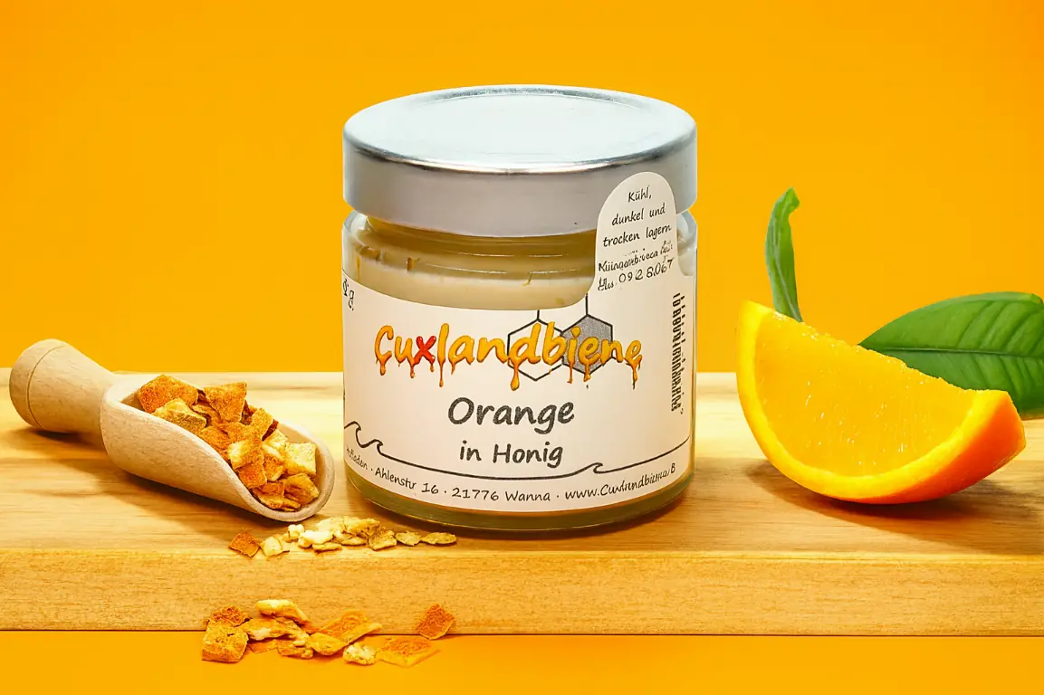 Orange in Honig 4