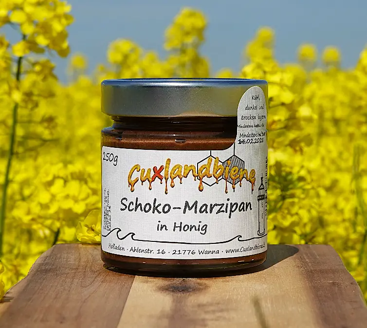 Schoko-Marzipan in Honig - Rapsfeld Schoko-Marzipan in Honig - Rapsfeld