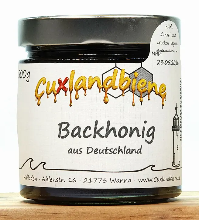 Backhonig 500g Etikett Ansicht