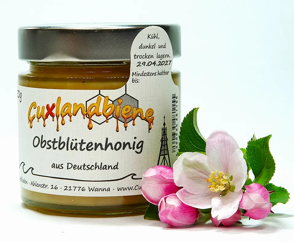 Obstbluetenhonig 500g mit Blume