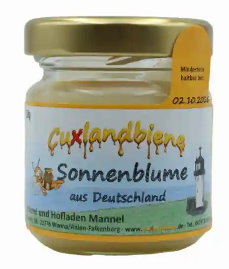 Sonnenblumenhonig 50g mit Etikett