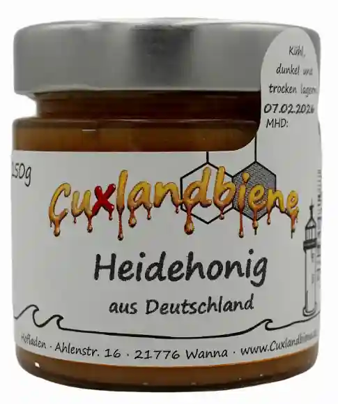 Heidehonig 250g mit Etikett