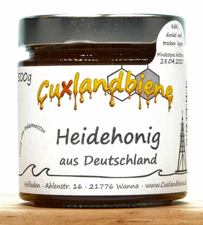 Heidehonig 500g Etikett Ansicht