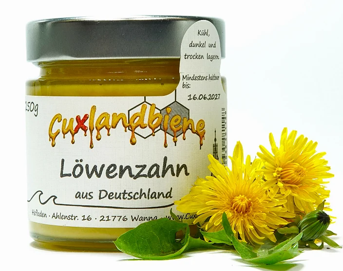 Loewenzahnhonig 250g mit Blume