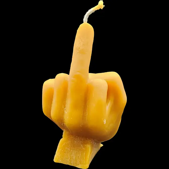 Stinkefinger 1 - Gelb - Santa Pauli - Bienenwachskerze Stinkefinger 1 - Gelb - Santa Pauli - Bienenwachskerze