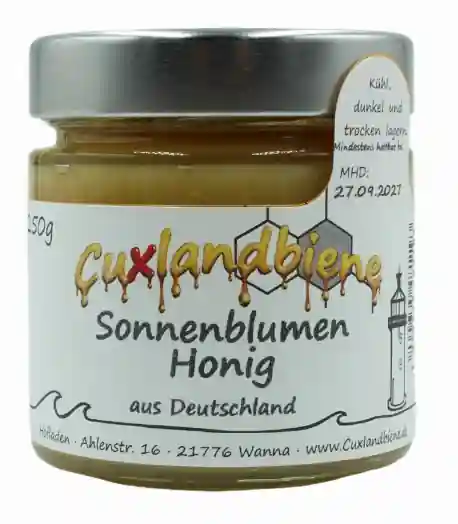 Sonnenblumenhonig 250g mit Etikett Sonnenblumenhonig 250g mit Etikett
