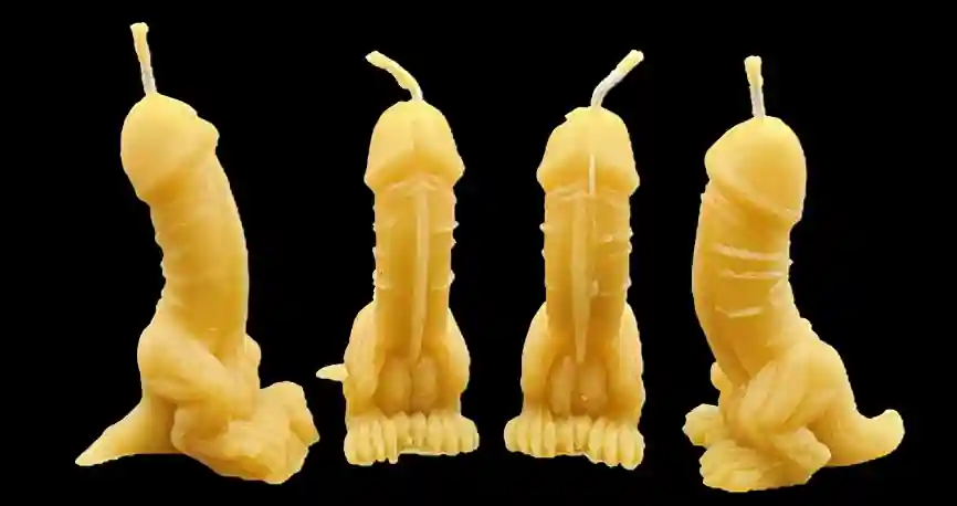 Dino klein Handgefertigte Penis-Bienenwachskerze, 25g Dino klein Handgefertigte Penis-Bienenwachskerze, 25g