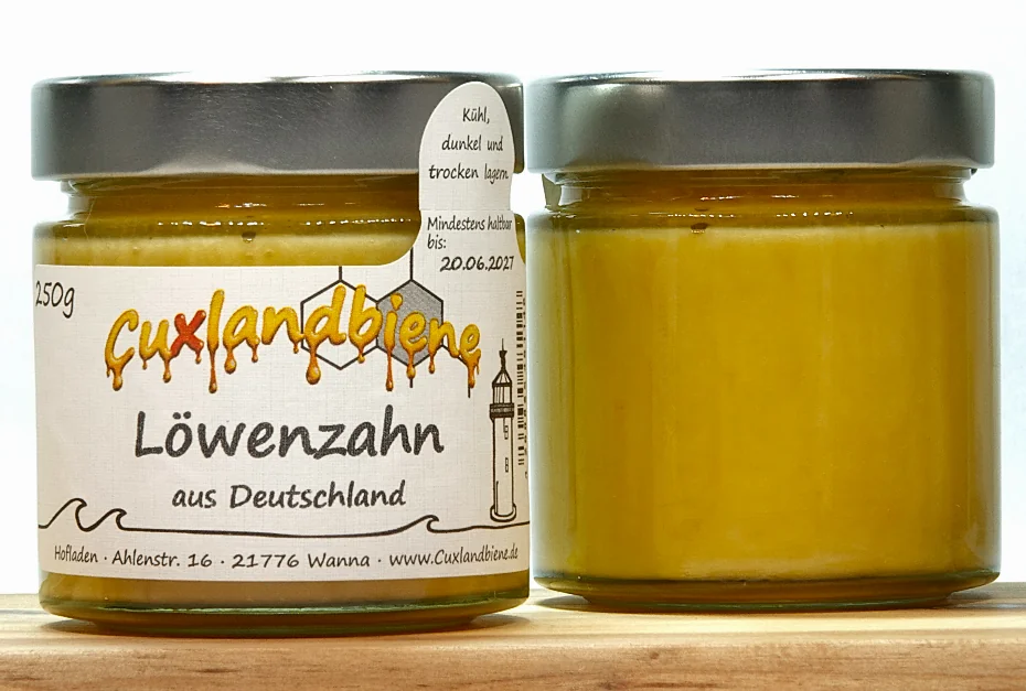 Loewenzahnhonig 250g Vorne und Hinten