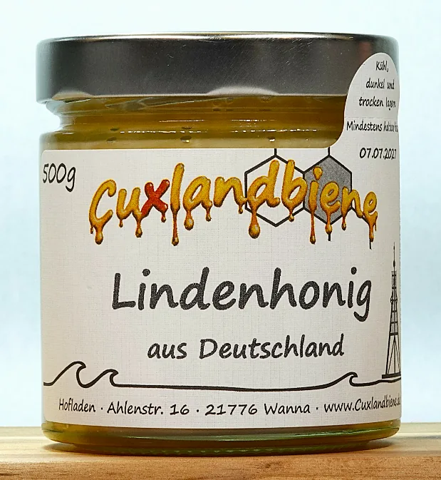 Lindenhonig cremig 500g Etikett Ansicht