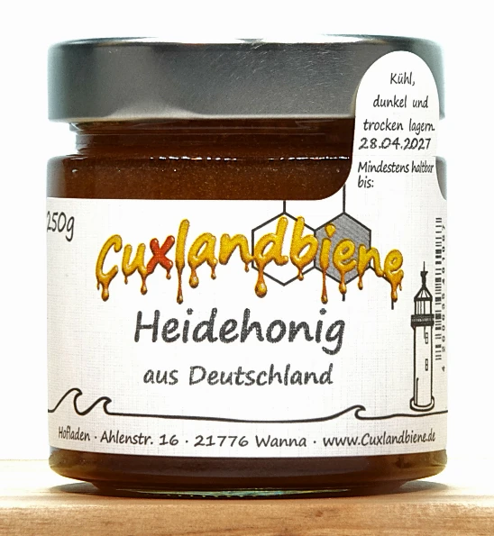 Heidehonig 250g Etikett Ansicht
