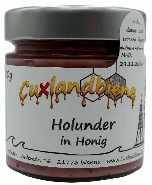 Holunder mit Etikett