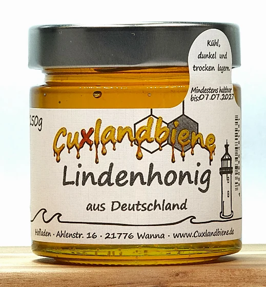 Lindenhonig fluessig 250g Etikett Ansicht
