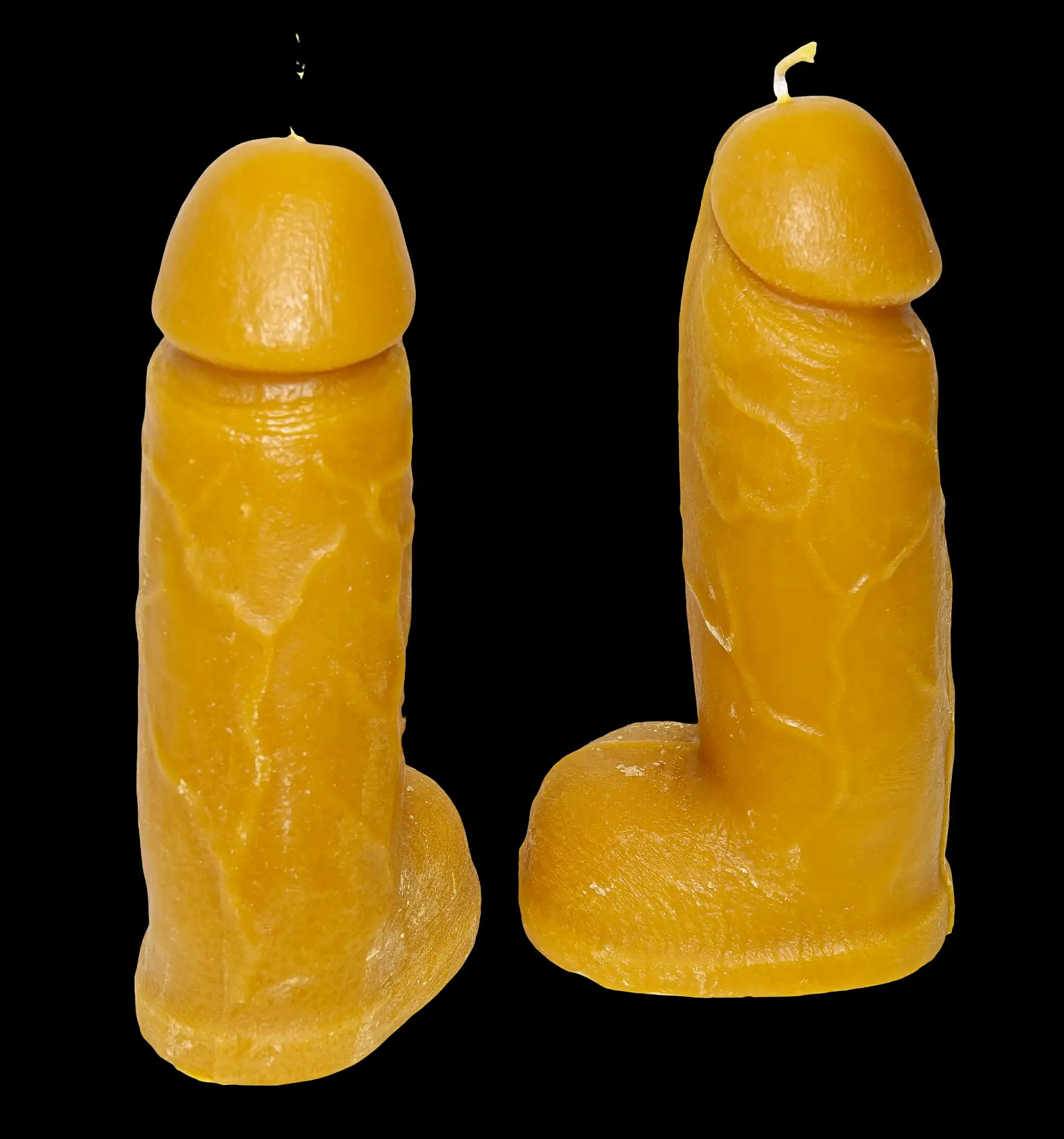 Helmut 1 - Gelb - Santa Pauli - Bienenwachskerze(1)