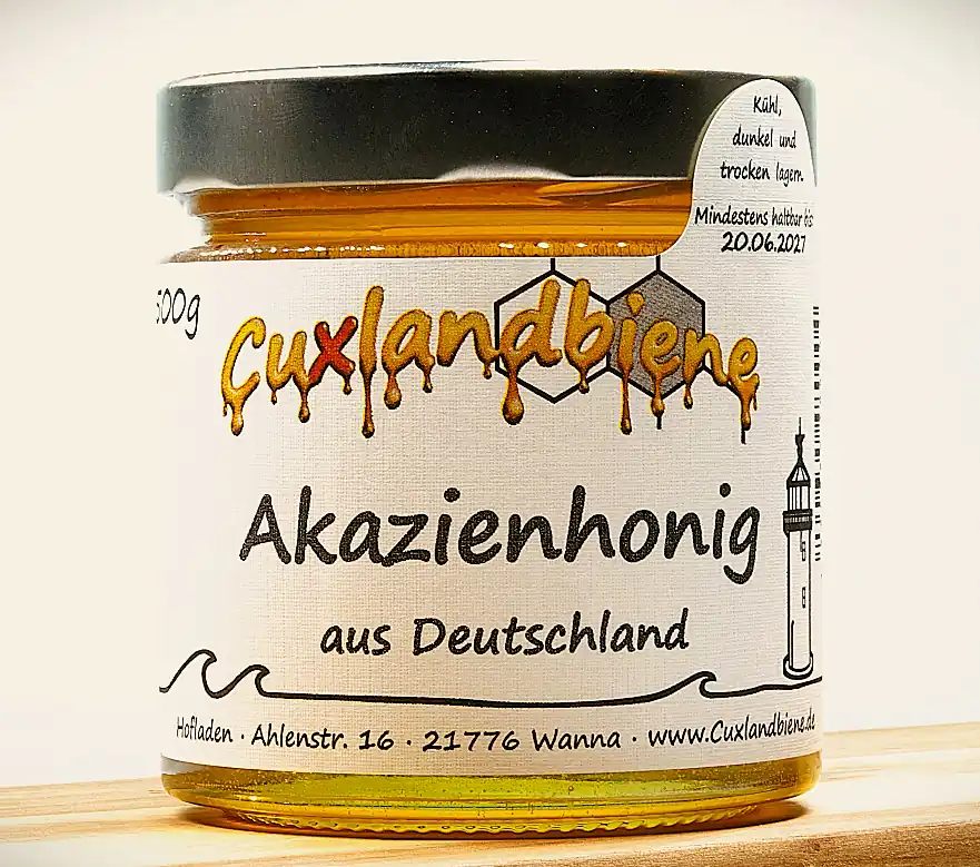 Akazienhonig 500g Etikett Ansicht