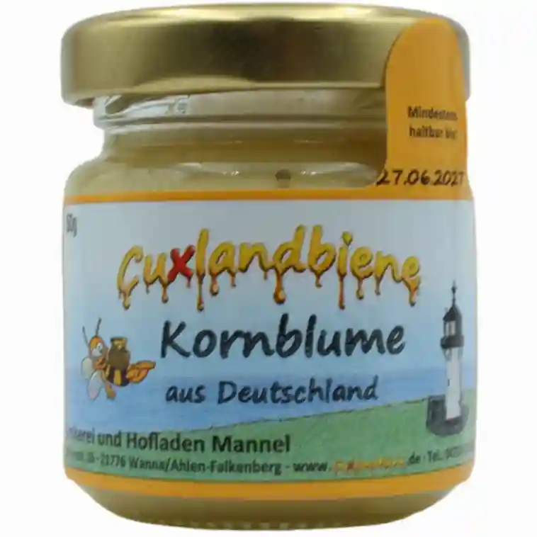 Kornblumenhonig 50g mit Etikett cremig