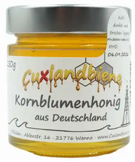 Kornblumenhonig 250g mit Etikett flüssig