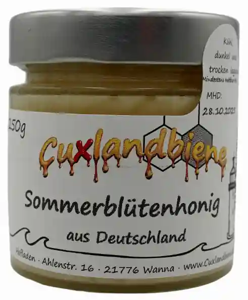 Sommerblütenhonig 250g mit Etikett