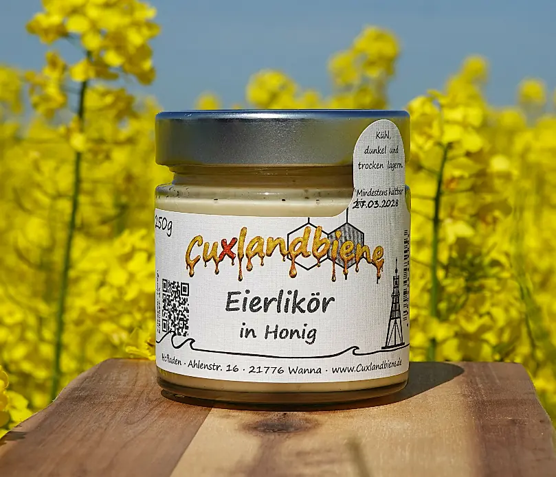 Eierlikoer in Honig - Rapsfeld
