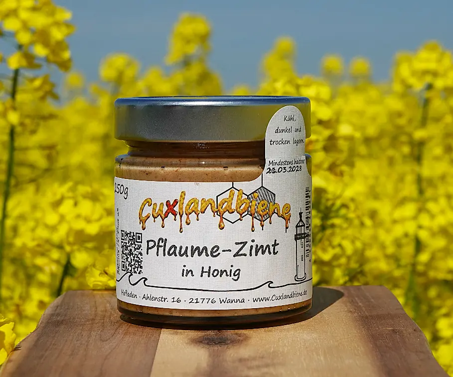 Pflaume-Zimt in Honig - Rapsfeld