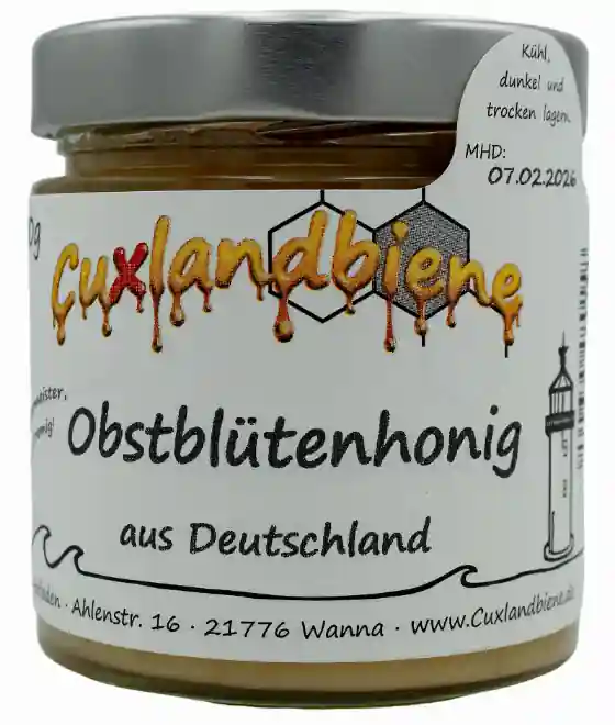 Obstblütenhonig mit Etikett