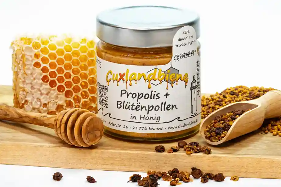 Propolis + Blütenpollen in Honig 3
