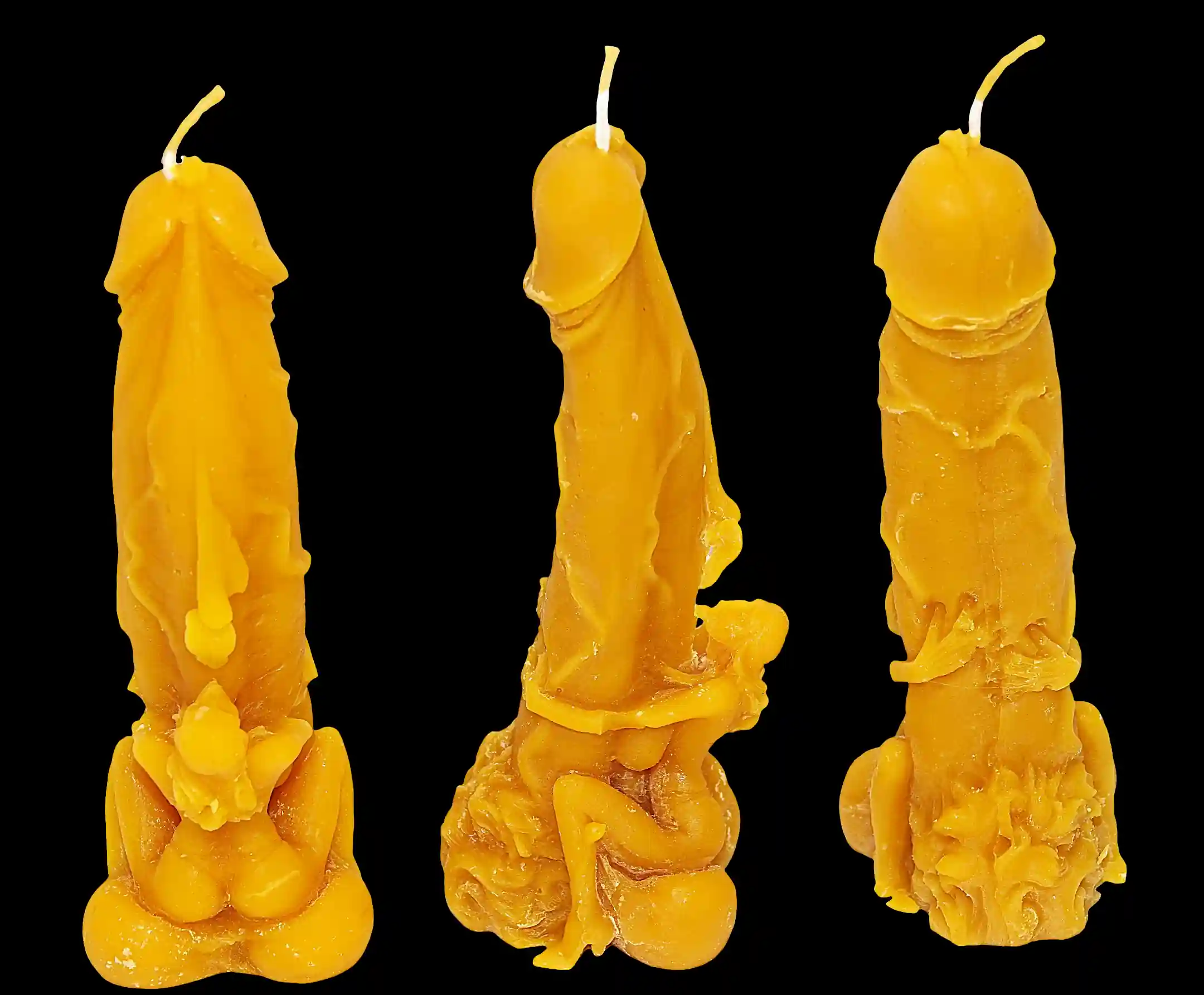 Lusttropfen - Gelb - Santa Pauli - Bienenwachskerze(1)