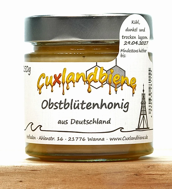 Obstbluetenhonig 250g Etikett Ansicht