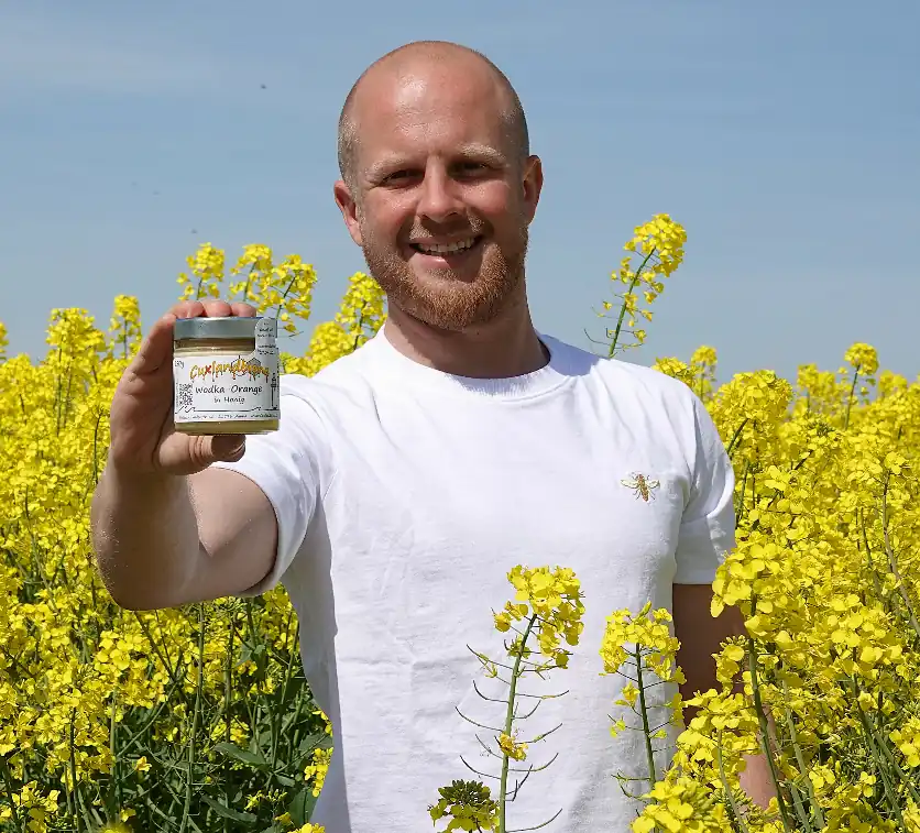 Wodka-Orange in Honig -  Alex im Raps Wodka-Orange in Honig -  Alex im Raps