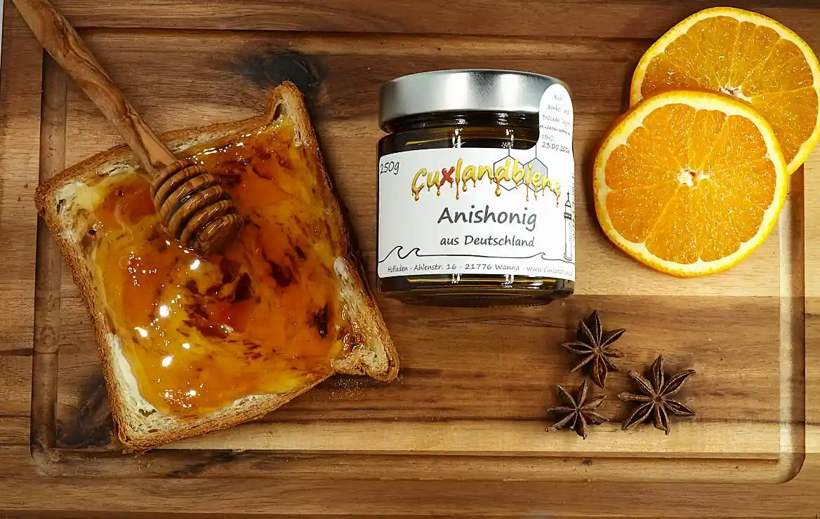 Anishonig auf Brett liegend Anishonig auf Brett liegend