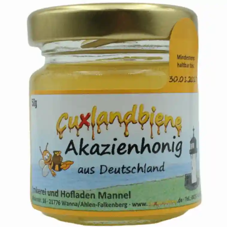 Akazienhonig 50g mit Etikett