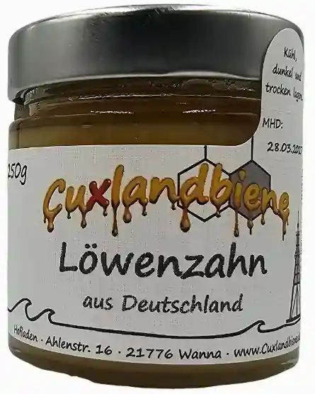 Löwenzahnhonig 250g mit Etikett