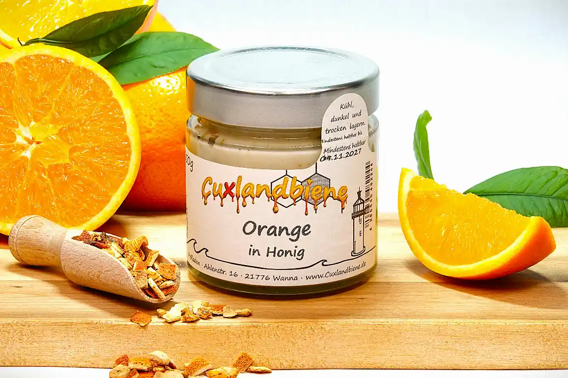 Orange in Honig 3